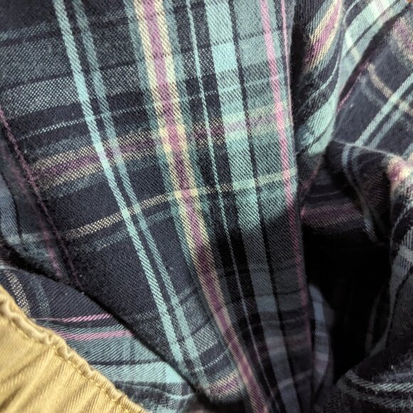 LL Bean Flannel Lined Pants Sz 18P Beige High Rise Bootcut Khaki Chinos - Picture 5 of 5